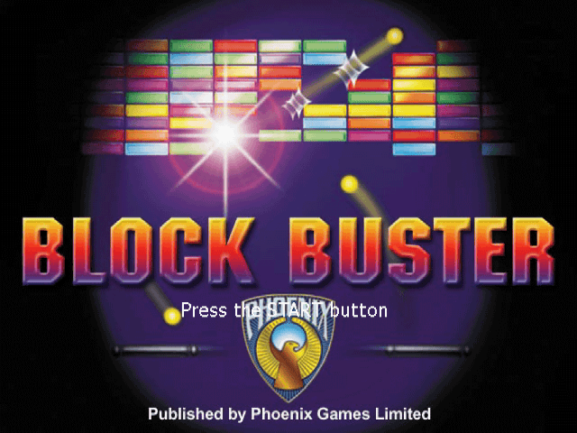 Block Buster title screen for Playstation